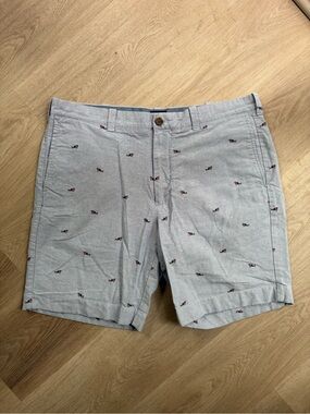 Men’s J. Crew Gramercy Shorts - light blue with sharks - SIZE 36